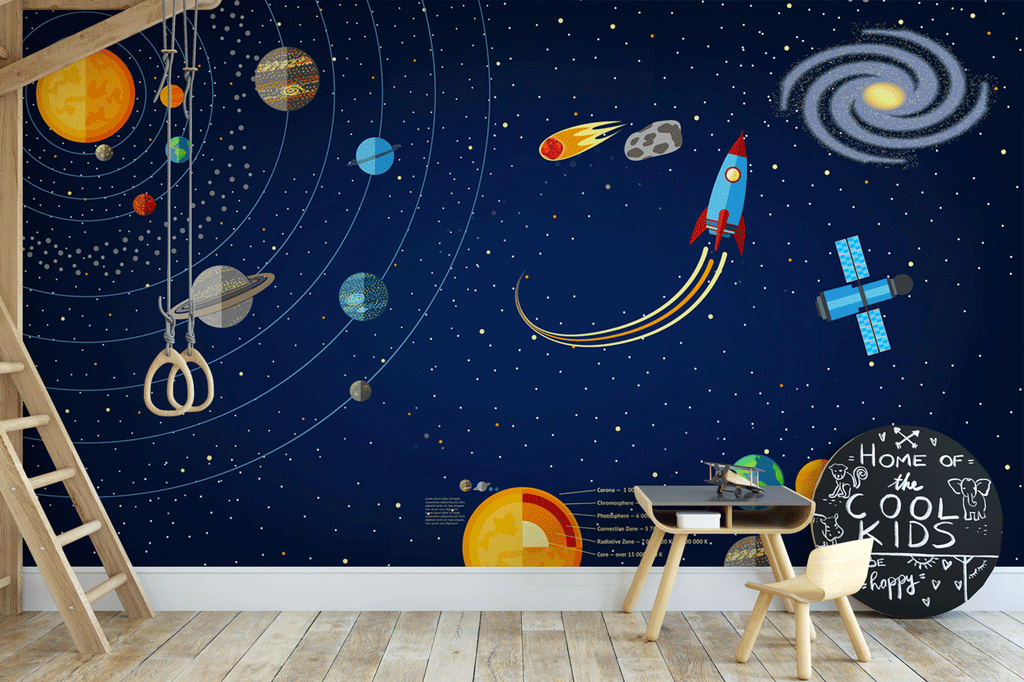 Papier peint panoramique espace astronaute univers galaxy - Pure Panoramique