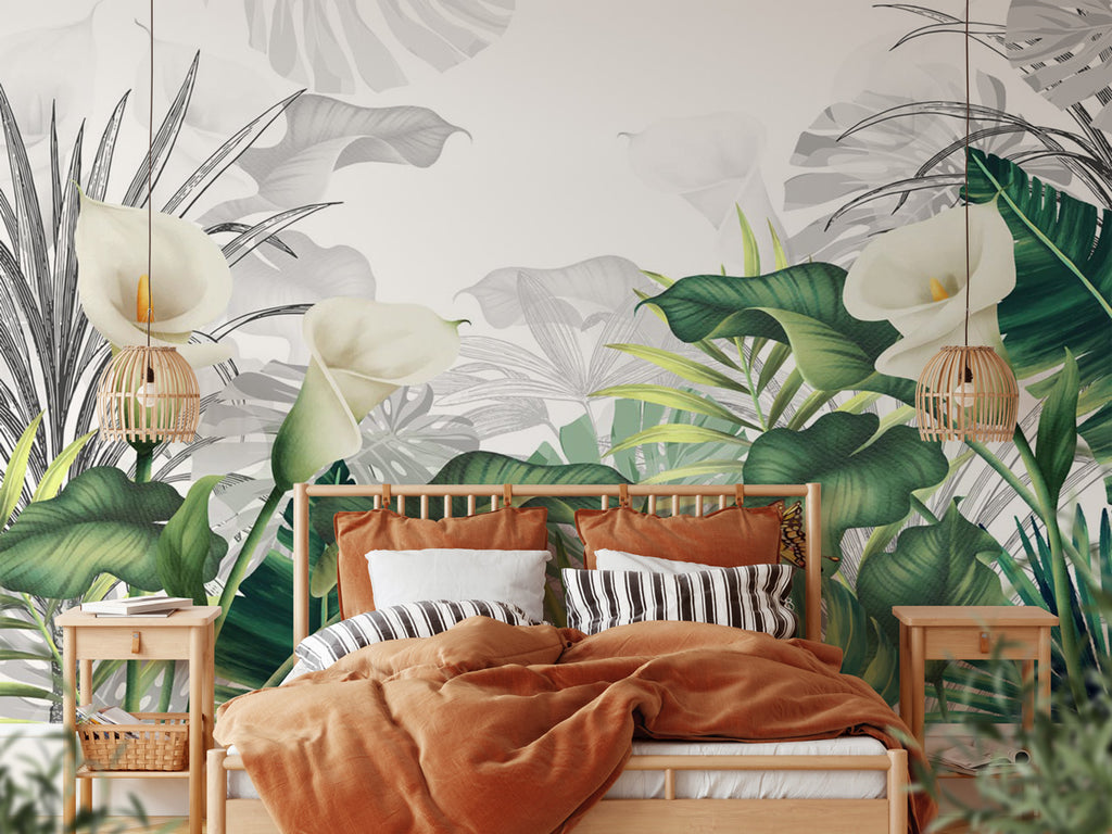 Papier peint panoramique végétal lys - Pure Panoramique