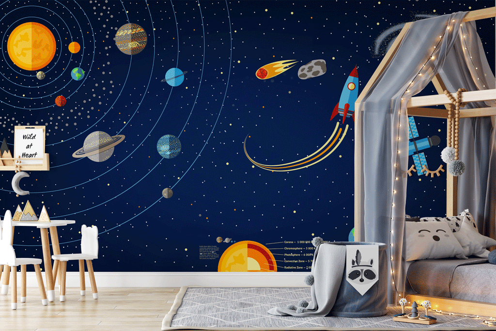 Papier peint panoramique espace astronaute univers galaxy - Pure Panoramique