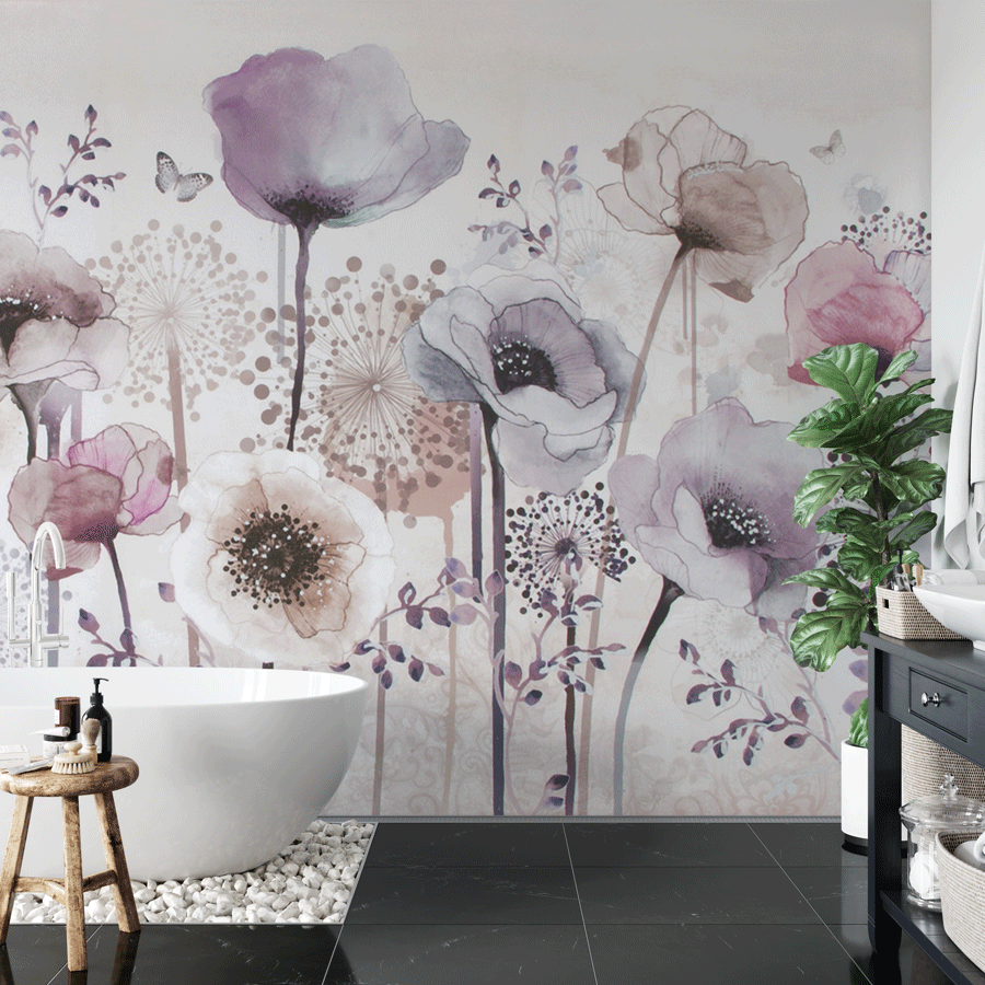 Frise papier peint original Bouquet de Fleurs : Tapisserie vinyle Frise papier peint original Bouquet de Fleurs : Tapisserie vinyle