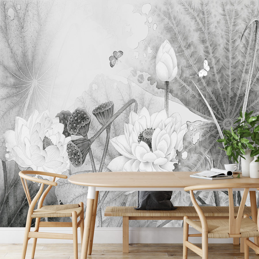 Papier peint panoramique mystique floral - Pure Panoramique