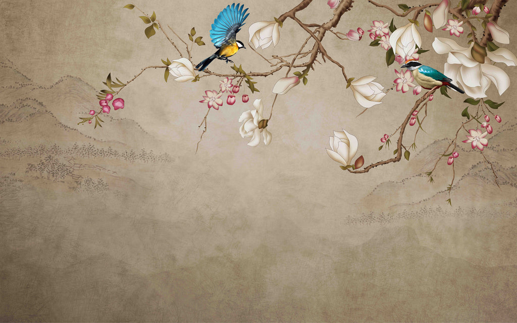 Papier peint romantique bird - Pure Panoramique