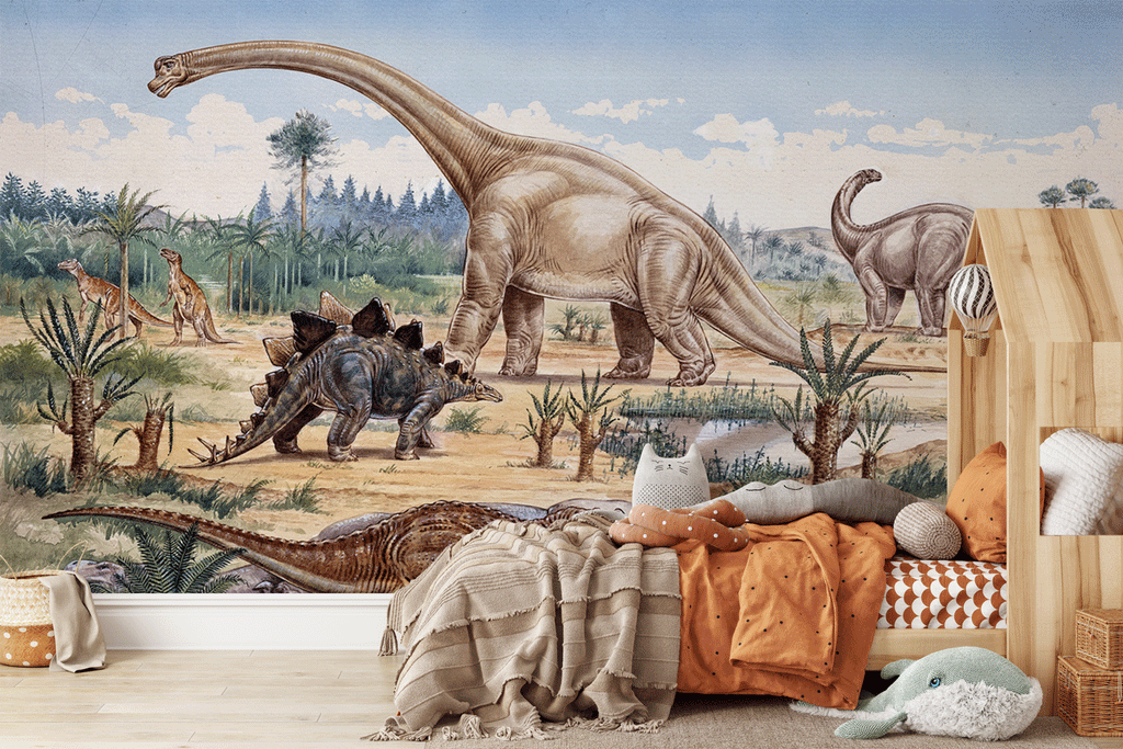 Papier peint panoramique le temps des dinosaures - Pure Panoramique