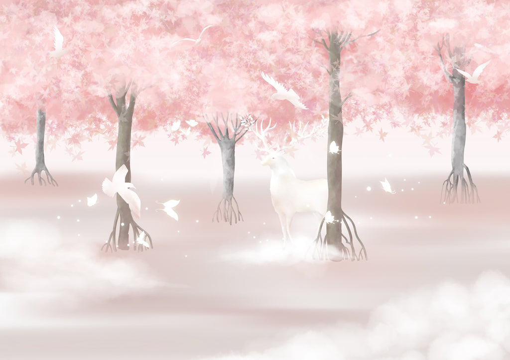 Papier peint panoramique doux rêve dans la forêt - Pure Panoramique