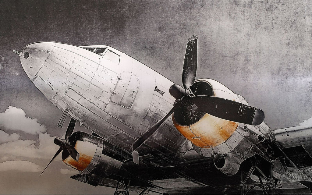 Papier peint panoramique vintage aviation pilote - Pure Panoramique