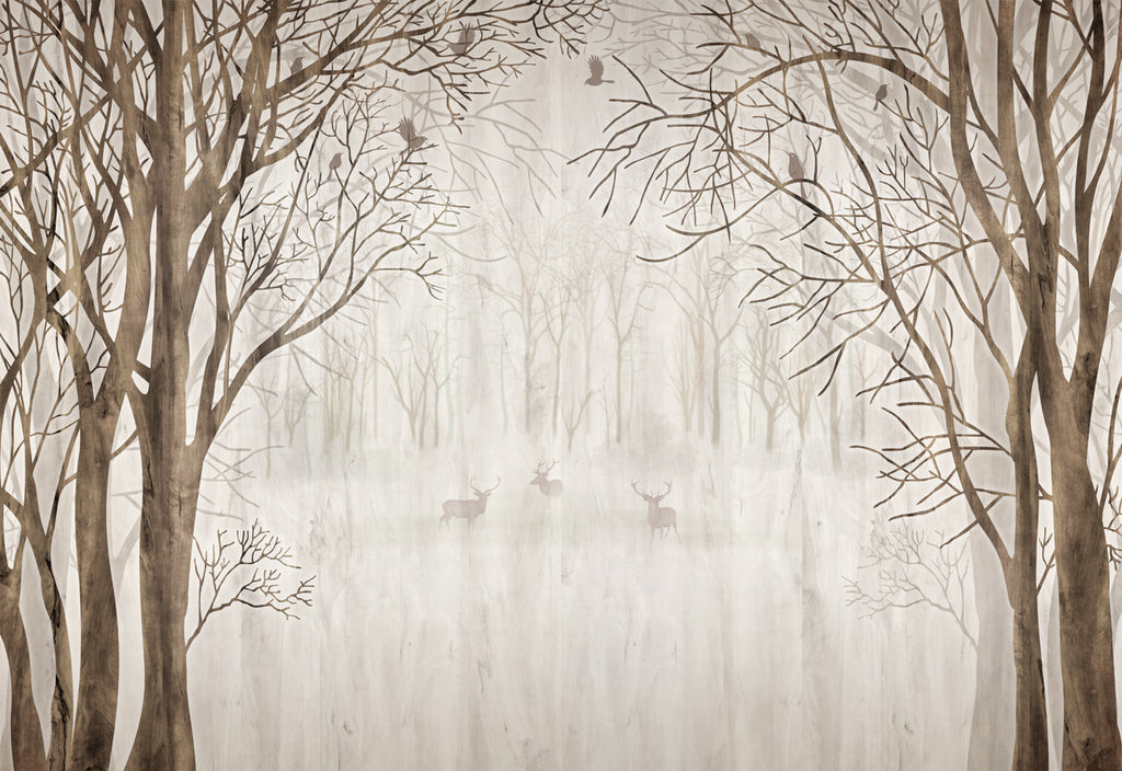 Papier peint panoramique bienvenue dans les bois - Pure Panoramique